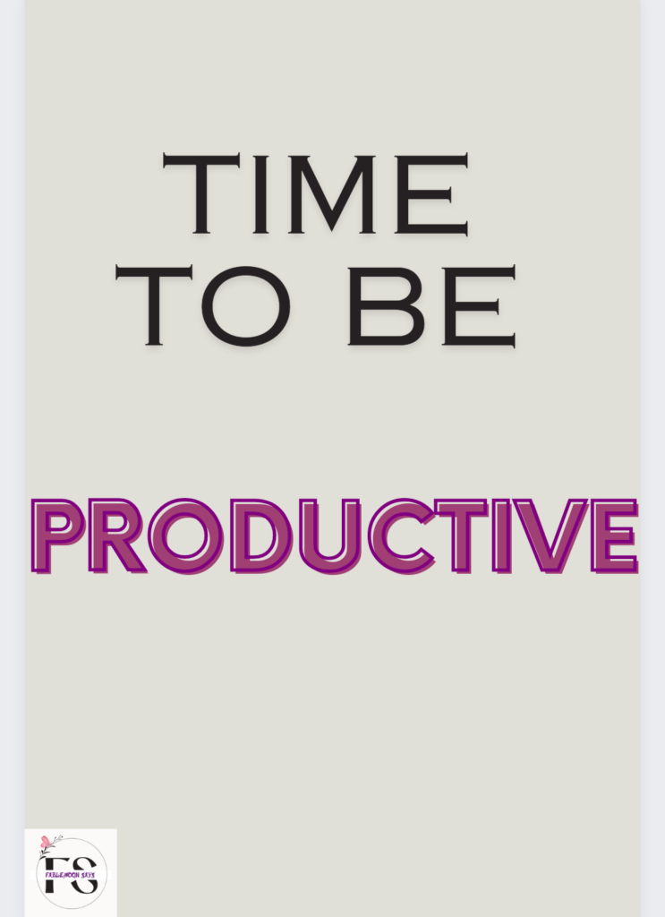 Quote image. Be productive 